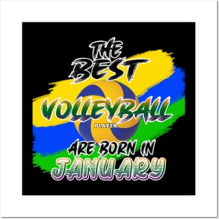 The Best Volleyball Player are Born in January Posters and Art